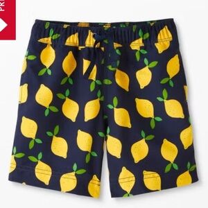 EUC Hanna Andersson Boys Swim Trunks-3T Lemonade in Navy